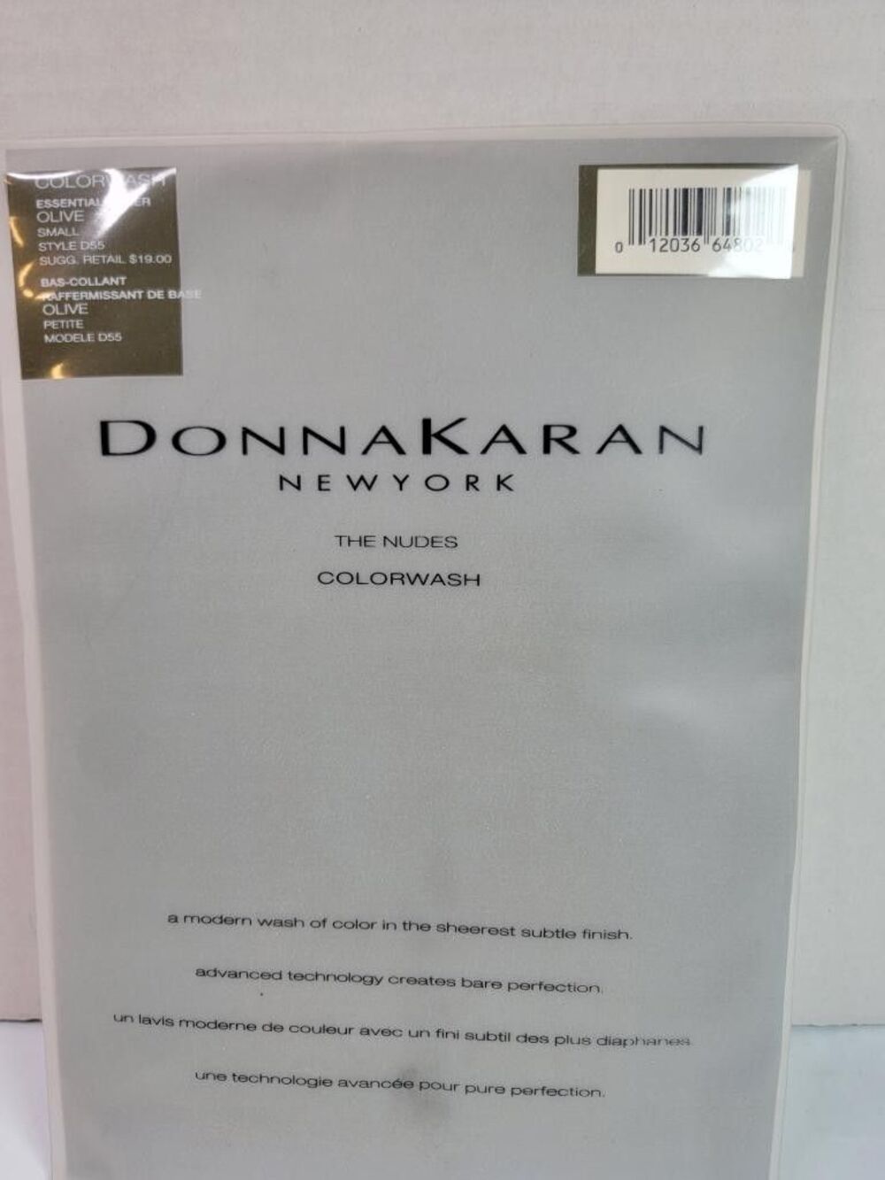 Donna Karan The Nudes Colorwash Essential Toner Tights Olive Small Petite D55